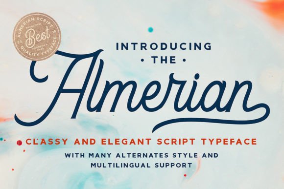 Almerian: Crafting Timeless Elegance with a Vintage Script Font