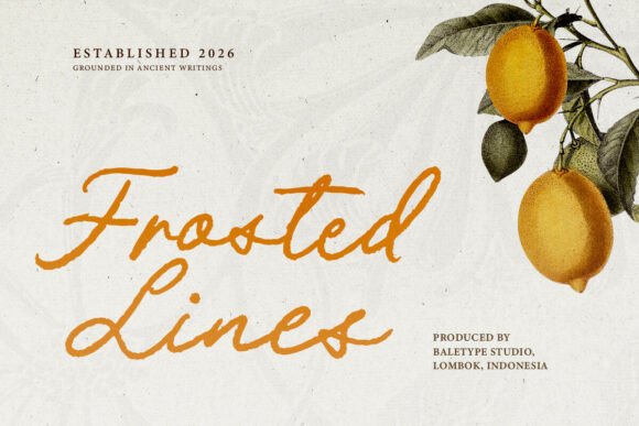 Frosted Lines: The Script Font with Ancient Soul