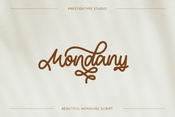 Mondany: An Elegant Script Font for Harmonious Design