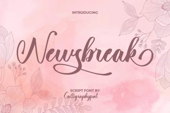 Newsbreak Font: Adding Floral Elegance to Your Designs