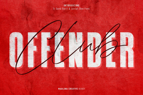 Offenders Club Duo: A Versatile Script and Sans Serif Combo