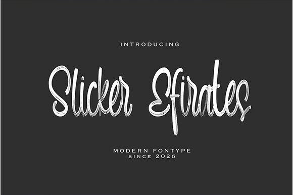 Slicker Efirates: A Modern Handwritten Font for Authentic Branding