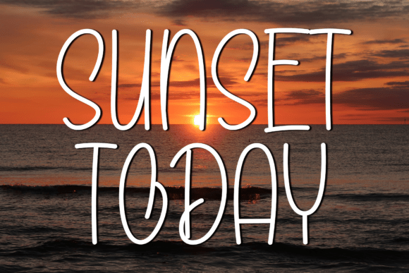 Sunset Today: A Modern Script for Elegant Design